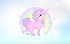 Pink Rainbow Unicorn Wallpaper