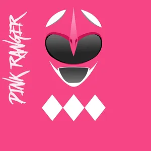Pink Ranger Helmet Graphic Wallpaper