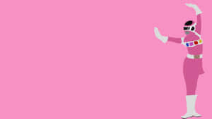 Pink Ranger Pose_ Vector Artwork Wallpaper