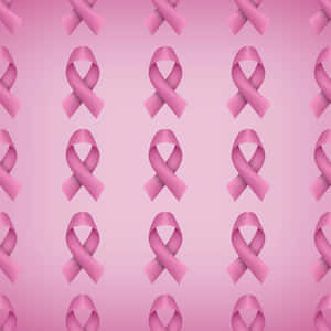Pink Ribbon Emblem For Breast Cancer Awareness Wallpaper