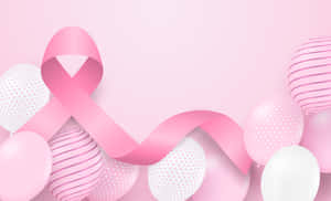 Pink Ribbon With Bright Background Wallpaper