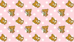 Pink Rilakkuma Pattern Wallpaper