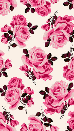 Pink Roses Girly Iphone Wallpaper