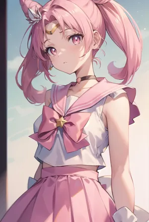 Pink Sailor Moon Anime Character Wallpaper