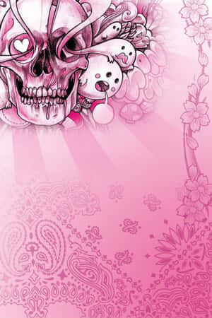 Pink Skull; Wallpaper