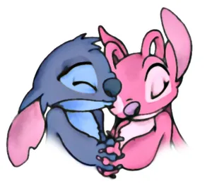Pink Stitch In Love Wallpaper
