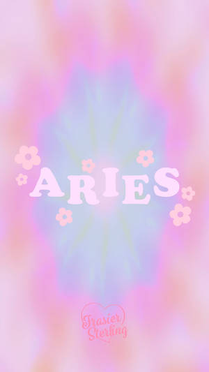 Pink Tie Dye Aries Aesthetic Back Wallpaper