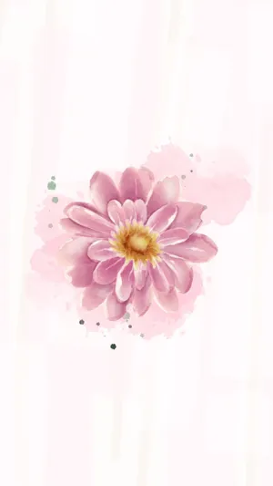 Pink Watercolor Flower Artwork Wallpaper