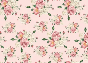Pink White Floral Design Wallpaper