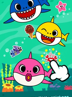 Pinkfong Baby Shark With Ice Cream Wallpaper