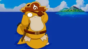 Pirate Captain Psyduck Wallpaper
