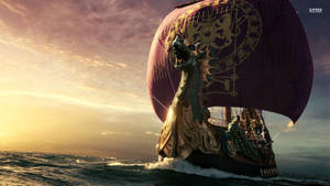 Pirate Dragon Ship Wallpaper