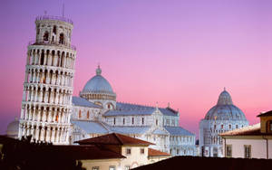 Pisa Tower Over Rooftops Wallpaper