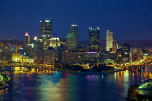 Pittsburgh Blue Night Wallpaper