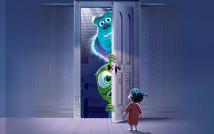 Pixar Monster Inc Scene Wallpaper