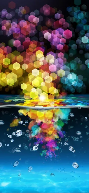 Pixel 5 Bokeh Hexagon Patterns Wallpaper