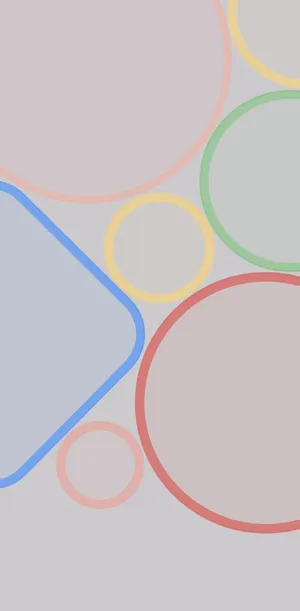 Pixel 5 Minimalist Outlined Shapes Wallpaper