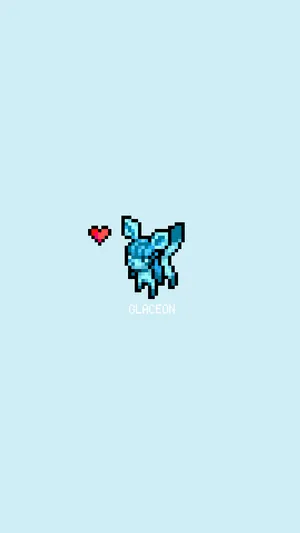 Pixel Art Glaceon Wallpaper
