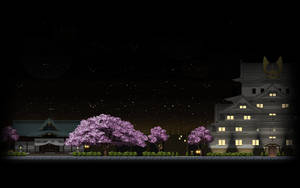 Pixel Art Night Sakura