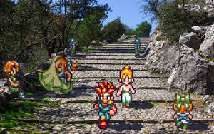 Pixilated Chrono Trigger Characters Wallpaper