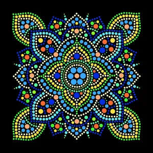 Plaid Traditional Mandala Pattern Wallpaper