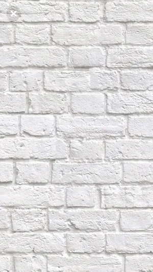 Plain White Brick Wall Wallpaper
