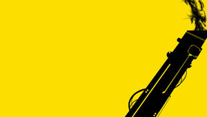 Plain Yellow And Black Gun Desktop Wallpaper