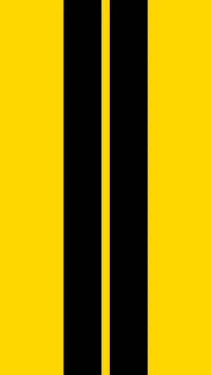 Plain Yellow Iphone With Black Stripes Wallpaper