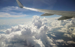 Plane Clouds Aesthetics Wallpaper