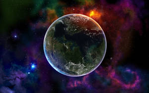 Planet Earth Cosmic Background Wallpaper