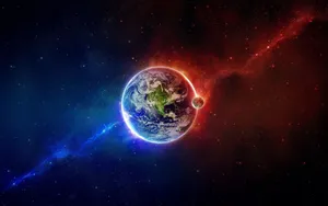 Planet's Cosmic Lights Wallpaper