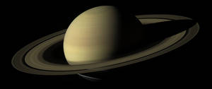 Planet Saturn On Dark Space Wallpaper