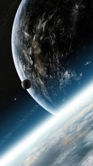Planets From Space 4k Phone Wallpaper