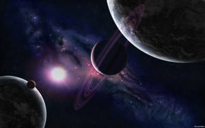 Planets In Outer Space Tumblr Desktop Wallpaper