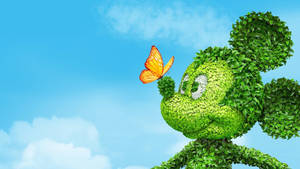 Plant Sculpture Mickey Mouse Hd Wallpaper