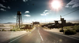 Player Exploring Desert Town In Battlegrounds Hd Wallpaper