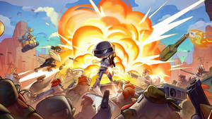 Playeromnom’s Battlegrounds Cartoon Explosion Wallpaper