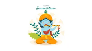 Playful And Cute Krishna Wallpaper