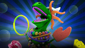 Playful Toy Story Rex Wallpaper
