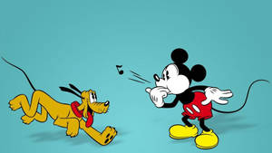 Pluto And Mickey Mouse Hd Wallpaper