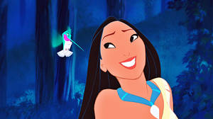 Pocahontas Smiling At Flit Wallpaper