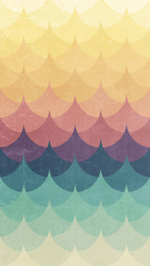 Pointy Waves Pattern Wallpaper