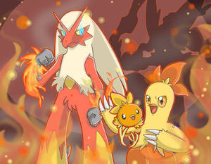 Pokemon Blaziken Torchic Combusken Wallpaper