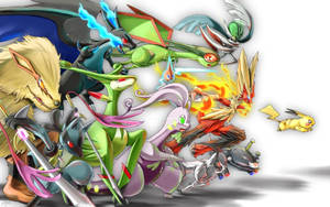 Pokemon Charge With Gallade Wallpaper