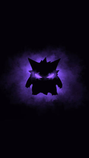 Pokémon Gengar Dark Purple Iphone Wallpaper