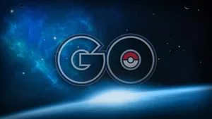 Pokemon Go Logo In Space Wallpaper