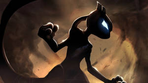 Pokemon Hd Mewtwo Silhouette Wallpaper