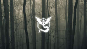 Pokemon Logo In The Forest Wallpaper