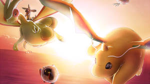 Pokémon Lucario And Sunset Wallpaper