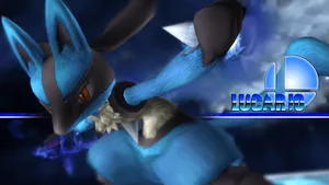 Pokemon Lucario Gradient Blue Wallpaper